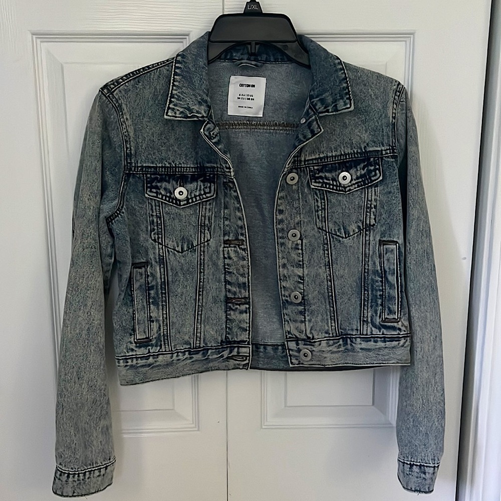 Cotton on cropped jean jacket